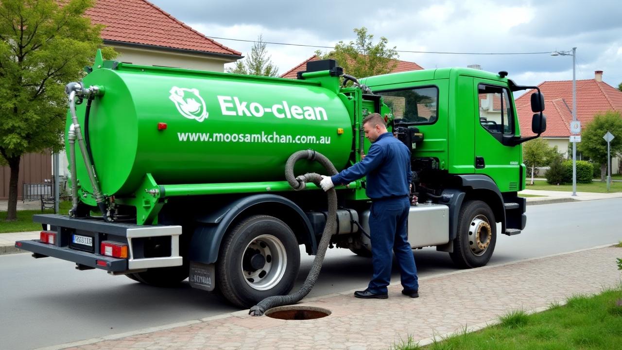 Eko-clean vozilo za čišćenje septičkih jama na radu u Dobanovcima